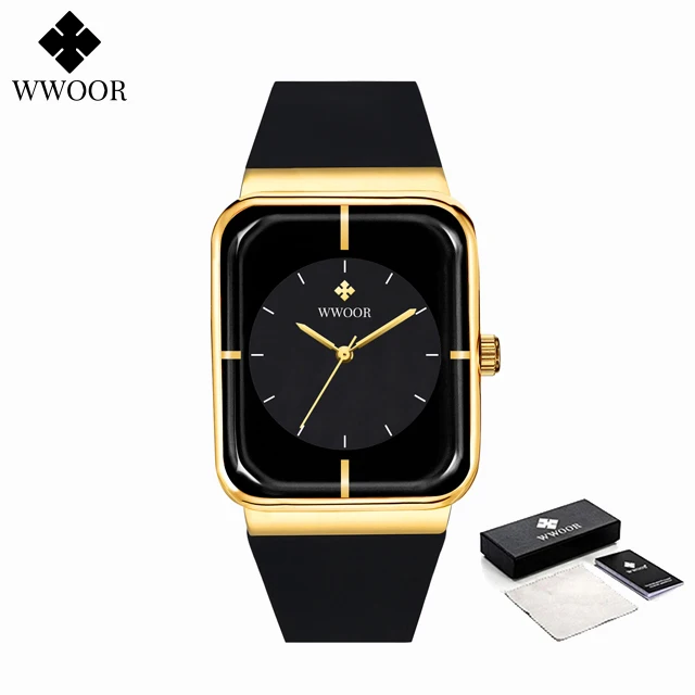 Watch For Men Fashion Casual Waterproof Wristwatches Male Silicone Strap Square  - £28.77 GBP