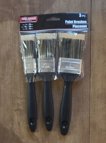 Tool Bench paint brushes 3 pc New. 1” 1.5” 2” Brand New 3-Pack. - $8.44
