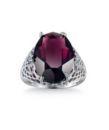 Lovely NEW 9.5 Carat Genuine Oval Amethyst Ring~Sterling Silver~Sz 8~W/G... - £21.57 GBP