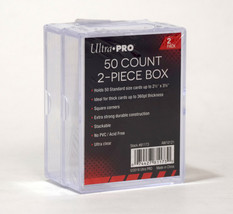 NEW 2-Pack Ultra Pro 50 Count 2-Piece Card Storage Box Case Sports Magic... - £2.33 GBP