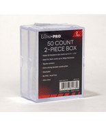 NEW 2-Pack Ultra Pro 50 Count 2-Piece Card Storage Box Case Sports Magic... - £2.32 GBP