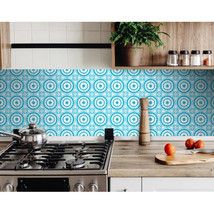 5 x 5 in. Aqua Gerber Removable Peel &amp; Stick Tiles - £56.79 GBP