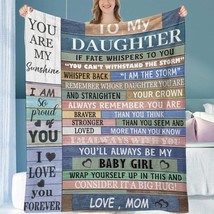 Daughter Throw Blanket, Daughter Gift From Mom, Daughter Birthday Gifts,, Etc. - £32.23 GBP