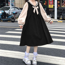 QWEEK Japanese Sweet Style Kawaii ita Dress 2021 Autumn Soft Sailor Collar Ruffl - £89.02 GBP