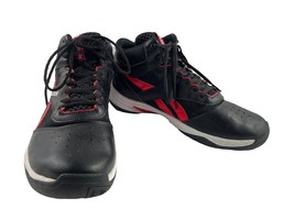 Reebok Pro Heritage 3 Men Shoes Red Black 10 Leather High top Basketball Sneaker - £37.06 GBP