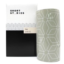 NEW Short St_ories Vase Modern Geometric Gray Ceramic Small 7.68 High - £10.06 GBP