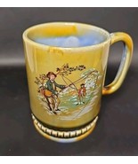 Vintage Wade Irish Glaze Porcelain Half Pint Tankard Shape I.P.1 Fishing... - $39.16