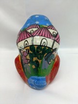 Colorful Tribal Frog Ash Tray Hand Painted Pottery Ceramic Made In Mexico - £17.80 GBP