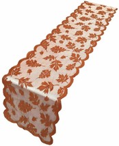 ~~ Thanksgiving Table Runner  13&quot; x 72&quot; Lace Embroidered Table Runner ~~... - $12.00