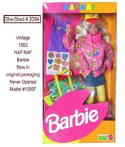 1993 NAF NAF Travel Barbie with stickers by Mattel 10997 sealed, original box - £55.27 GBP