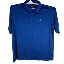 Under Armour Mens Playoff Polo Shirt 2XL HeatGear Loose Fit Blue - £17.83 GBP