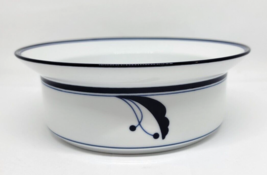 Dansk Flora Five Rimmed CEREAL Bowls BAYBERRY White Blue 6.&quot; Discontinue... - £54.34 GBP