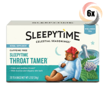 6x Boxes Celestial Sleepytime Throat Tamer Herbal Tea | 20 Bags Each | 1... - $42.56