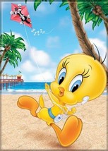 Looney Tunes Tweety Bird On A Beach Image Refrigerator Magnet NEW UNUSED - £3.18 GBP