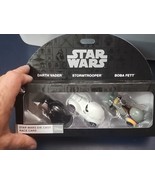 Disney Parks Star Wars Racers Die Cast Car Set Vader Boba Fett Storm Tro... - $12.55