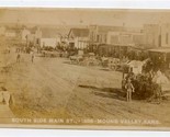 South Side Main Street 1866 Mound Valley Kansas Real Photo Postcard Blan... - £22.22 GBP