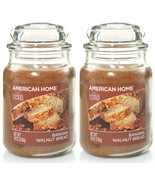2 Yankee Candle American Home Banana Walnut Bread Large Jar-19 oz-Lot Tw... - £31.45 GBP