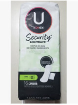 U Kotex Security Lightdays Long Liners-Gentle on Skin No Harsh Ingredien... - £4.64 GBP