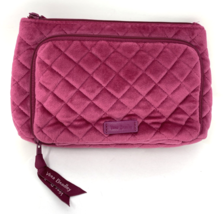 Vera Bradley Quilted Velvet Zipper Pouch Pink - $16.14