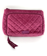 Vera Bradley Quilted Velvet Zipper Pouch Pink - $16.14