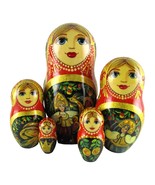 Nesting Doll 5.9&quot; 5 Piece, Firebird Fairytale Hand Made Set Russian Matr... - $73.52