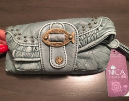 NWT Nica London Sea Breeze Rowan Studded Fish Wristlet Clutch Bag Distressed - £27.45 GBP