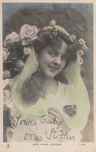 Doris Stocker Edwardian Musical Comedienne Old Hand Signed Photo - $39.99