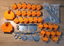 LOT OF ORANGE NYLON PULLEYS AND GUIDES - £114.74 GBP
