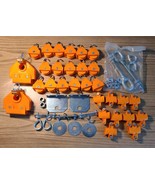 LOT OF ORANGE NYLON PULLEYS AND GUIDES - $196.73 CAD