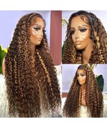 180/250 Density 18-38 Inch Colored Deep Wave Wig Hd Lace Front Human Hai... - £137.60 GBP+