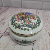 Melodies of Christmas Music Box SILVER BELLS 1992 Heritage House Japan Porcelain - £11.19 GBP