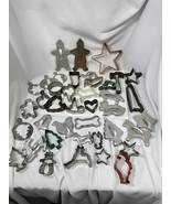 Lot of  39 Metal Tin Aluminum copper Cookie Cutters Vintage Modern holid... - €36,66 EUR