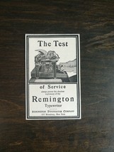 Vintage 1903 Remington Typewriter The Test of Service Original Ad  1021 - $6.64
