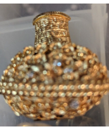 Vintage Avon Flower Basket Brooch Pin Rhinestone Perfume Holder Opens Large - $228.95 MXN
