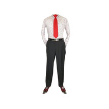 Men Shirt J.Valintin Turkey Usa All Egyptian Cotton Axxess Style 3325-01 Red image 9