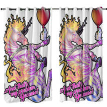 Rudicorn Zebra and Bunny Cool Quote Curtain - $56.90+