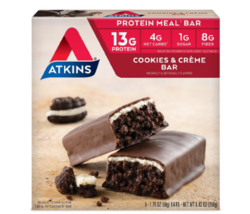 Atkins Advantage Meal Bars Cookies n&#39; Creme1.7oz x 5 pack - £19.23 GBP