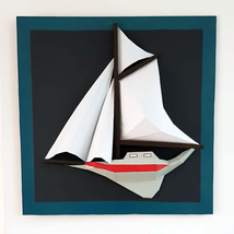 Sailing boat papercraft template - £7.98 GBP