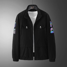 2022 Men Streetwear Jackets And Coats Print Pocket Hip Hop Harajuku Men&#39;s Windbr - £140.86 GBP