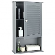 Bathroom Wall Mount Storage Cabinet Single Door with Height Adjustable S... - $128.99