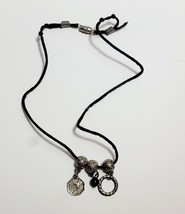 Vintage Costume Handmade Ying Yang Charm Choker Necklace 8&quot; B65 - $16.49