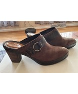 Clarks Artisan Womens 8 1/2 Clogs Slip-on Mules Buckle 31415 Brown Leath... - $47.48 CAD