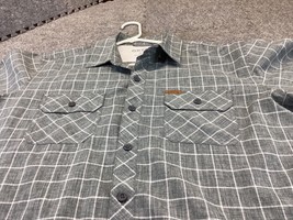 Orvis Short Sleeve Button Up Shirt Men’s XL Window Pane Check Gray - £9.31 GBP