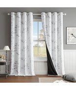 Beauoop Floral 100% Blackout Curtains 84 Inches Long 2 Panels For Bedroo... - $46.94