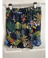 LOFT Tropical Floral Skirt Boho Hummingbird Elastic Waist Pull On Women’... - £9.59 GBP