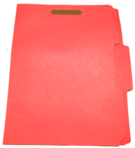 Pendaflex Folders w/Fasteners, 1/3 Cut Tab, Letter, Red, 50/Box (PFX21319) - $10.00