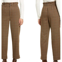 Madewell Paperbag Tapered Pants Glen Plaid Wide Straight Leg Slouchy Womens SZ 8 - £27.38 GBP