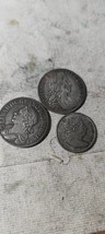 3 x British coins William III 1700 crown George III half crown 1818  Oliver Crom - $95.00