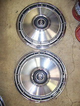 1966 67 Plymouth Valiant Hubcaps 13&quot; Oem 66 Barracuda Pair - £50.34 GBP
