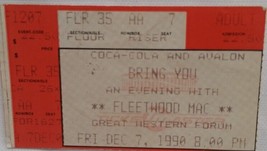 Fleetwood Mac / Stevie Nicks - Vintage Dec 7, 1990 Concert Ticket Stub - $10.00